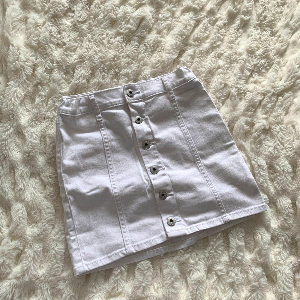 Abercrombie & Fitch Kids | White Jean Skirt